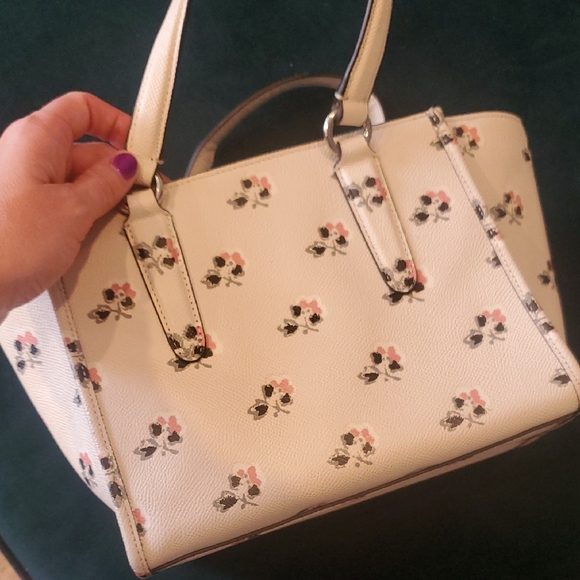 Coach Cream Tote with Floral Design - Picture 3 of 5